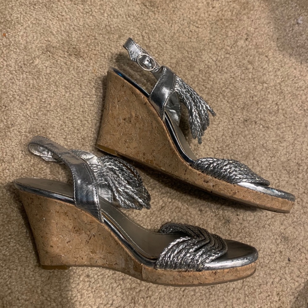 Silver Wedges Women’s Size 9